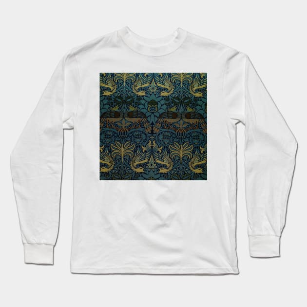 Persian Asian Architecture pattern Arabian Dragons Forest Long Sleeve T-Shirt by CONCEPTDVS